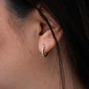 Boucles d'oreilles diamants naturels ronds 0.25 carat or rose Susanna